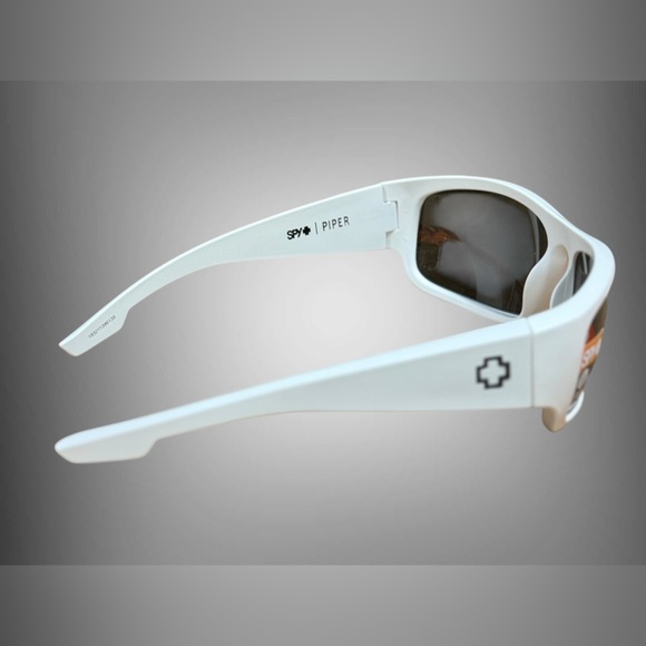 AUTHENTIC Spy Optic Piper Sunglasses Gray Polarized Matte White NEW IN BOX - Picture 7 of 9